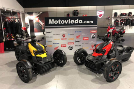 Nuevos Can-am Ryker en la zona de exposición de nuestras instalaciones en el concesionario