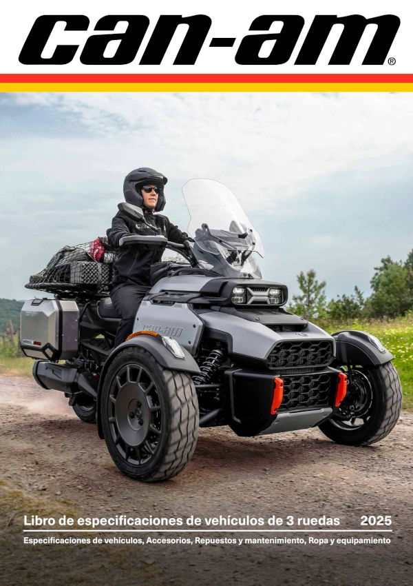 libro especificaciones vehiculos 3 ruedas can am 2025
